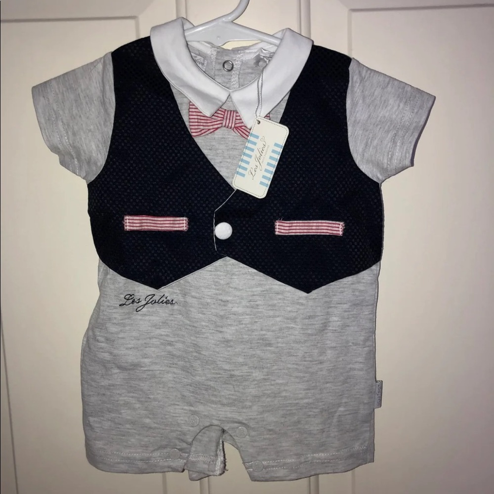 👶 Les Jolies Baby Boy Onesie – Size 1–3 Months